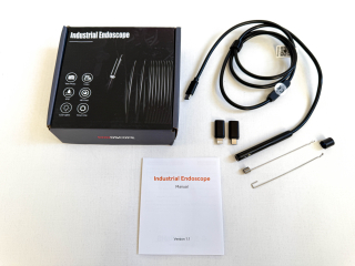 Endoscope - camera for iOS Apple iPhone iPad, Android 8 mm with 2 lens and rigid cable 1 m