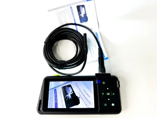 Endoskops ar 2 lēcām,  LCD ekrānu un 5 m zondi